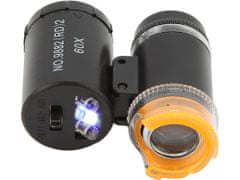 Verk 09169 Kapesní mikroskop s LED osvětlením, UV, 60x ZOOM
