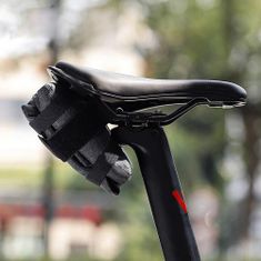Northix Összecsukható tárolótáska kerékpár nyereghez - szürke 