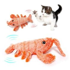 Mozgásérzékelős kutya játék, homár alakú plüss játék, interaktív játék kutyáknak és macskáknak | LOBSTY