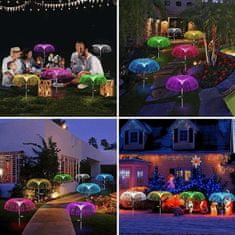 HOME & MARKER® Napelemes kültéri lámpa, látványos kültéri LED lámpa, vízálló kültéri lámpa, kerti napelemes lámpa, (1 darab kerti lámpa) | LUMIPALM