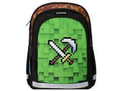 sarcia.eu Pixel Game Iskolai szett: Hátizsák fényvisszaverőkkel 41x33x20 + felszerelt tolltartó