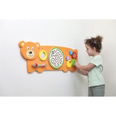 Viga Sensory Montessori Teddy Bear Manipulációs Tábla
