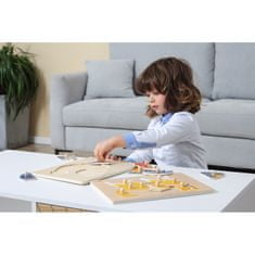 Viga Montessori fa puzzle Kakas tűkkel