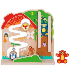 Tooky Toy Montessori labirintus fa manipulációs tábla