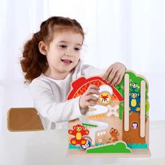 Tooky Toy Montessori labirintus fa manipulációs tábla