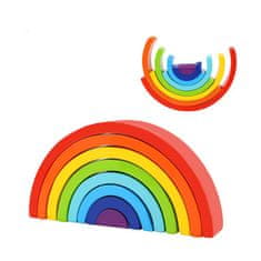 Tooky Toy fa szivárványos puzzle Montessori kreatív blokkok FSC tanúsítvánnyal FSC Certified