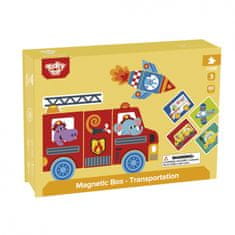 Tooky Toy Montessori oktatási kirakós mágneses baba doboz 80 el.