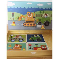 Tooky Toy Montessori oktatási kirakós mágneses baba doboz 80 el.