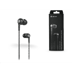 Devia ST310430 Kintone Eco fekete mikrofonos fülhallgató headset (ST310430)