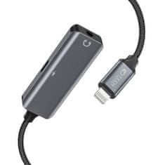 Tech-protect Ultraboost adapter Lightning - 3.5mm jack / Lightning, szürke