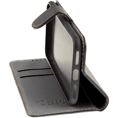 Tactical Huawei Honor X7a, Oldalra nyíló tok, stand, kártyatartóval, csatos, Field Notes, fekete (134421)