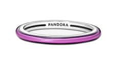 Pandora Minimalista ezüst gyűrű lila zománccal 199655C01 (Kerület 52 mm)