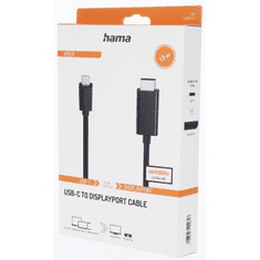 Hama USB-C-DisplayPort kábel, 1,5 m, UHD/4K