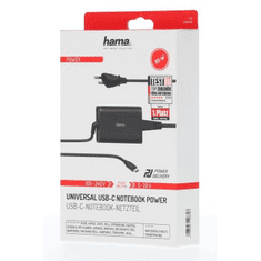 Hama USB-C tápegység, Power Delivery, 5-20 V, 65 W