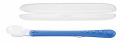 Nuby Szilikon kanál hosszú nyéllel és csomagolással 1 db, 6 m+, kék