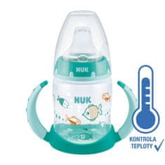 Nuk FC tanulócumisüveg hőmérséklet-szabályozóval 150 ml zöld