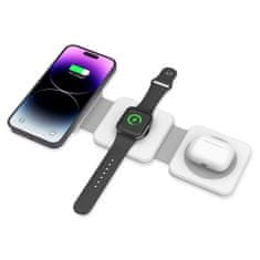 Tech-protect A24 3in1 vezeték nélküli töltő mobil / Apple Watch, fehér