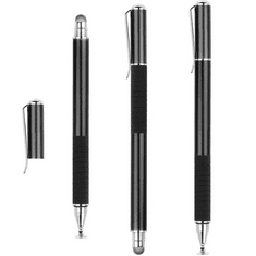 Univerzális toll, (bármilyen kapacitív kijelzőhöz), Stylus Pen, fekete
