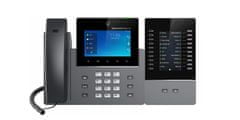 Grandstream GXV3350 SIP videotelefon, 5" pont. kijelző, 16 SIP-fiók, 2x1Gb, Android, WiFi, BT, PoE+