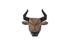 BeWooden fából készült bross s motivem býka Taurus Brooch univerzális