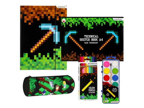 sarcia.eu Pixel Game Iskolai felszerelések készlete, művészeti eszközök fiúknak