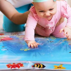 JOJOY® Felfújható vízi játszószőnyeg, fejlődést segítő baba játék, vizi gyerekjáték, minőségi fejlesztő játék | PLAYPAD