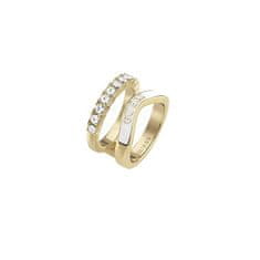 Guess Eredeti aranyozott gyűrű Perfect Liaison JUBR03072JWYGWH (Kerület 52 mm)