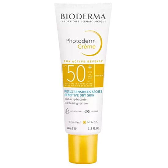 Bioderma Fényvédő krém érzékeny és száraz bőrre SPF 50+ Photoderm Creme (Cream) 40 ml