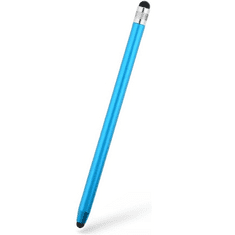 TokShop Univerzális toll, alumínium, (bármilyen kapacitív kijelzőhöz), kétoldalas, Touch Stylus Pen, világoskék (128788)