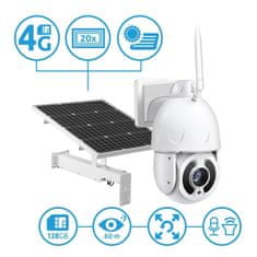 Secutek 4G PTZ IP kamera SBS-NC67G-20X napelemes töltéssel - 1080p, 60m IR, 20x zoom