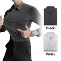 Vasalásmentes férfi ing, elegáns ing slim fit kivitelben, fehér ing S/M méretben, hétköznapi, vagy alkalmi viseletre | BRILLSHIRT