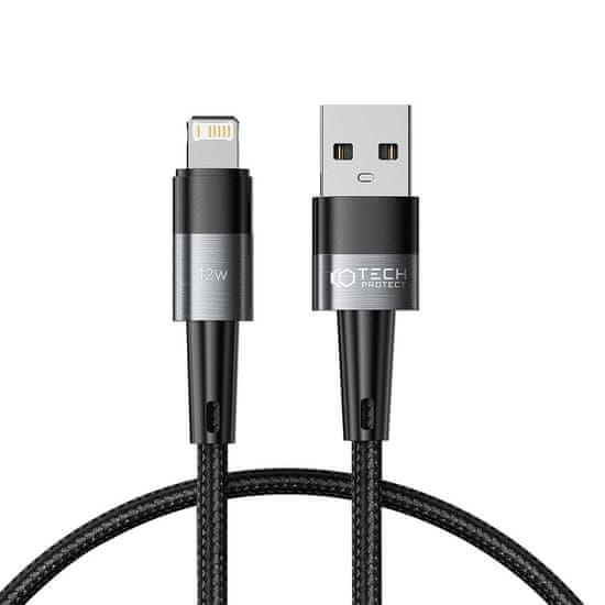 Tech-protect Ultraboost kábel USB / Lightning 12W 2.4A 25cm, szürke