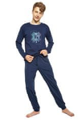 Cornette Fiú pizsama 998/42 Chip + Nőin zokni Gatta Calzino Strech, sötét kék, 188/XL