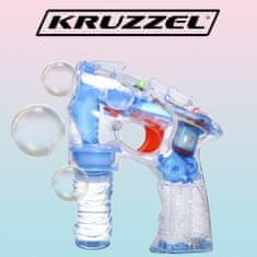 Kruzzel LED akkumulátoros pisztoly szappanbuborékokhoz + 2x szappantartó