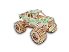 Woodcraft Fa 3D puzzle Monster teherautó