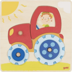 Goki fa puzzle traktor 6 darabos puzzle