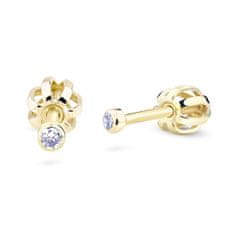 Cutie Jewellery Apró bedugós arany fülbevaló cirkónium kövekkel Z3032-30-10-X-1