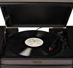 Denver MRD-51 Retro lemezjátszó, CD, USB, kazetta, FM és DAB rádió, fekete színben
