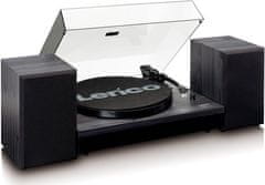  Lenco LS 300 lemezjátszó Bluetooth hangszórókkal fekete 