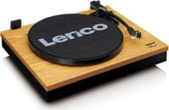 LENCO Lenco LS 300 lemezjátszó fa tokkal + hangszórók / Bluetooth / 2x RCA kimenet / AUX bemenet