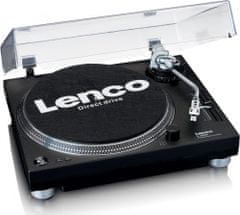Lenco L-3809BK közvetlen meghajtású lemezjátszó - fekete