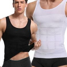 SOLFIT® Alakformáló férfi póló szett, (2db) férfi trikó alakformálásra, fehér póló és fekete póló XL-es méretben | ABSFIT