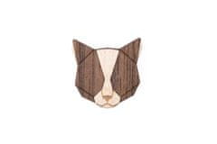 BeWooden fából készült bross Grey Cat Brooch univerzális