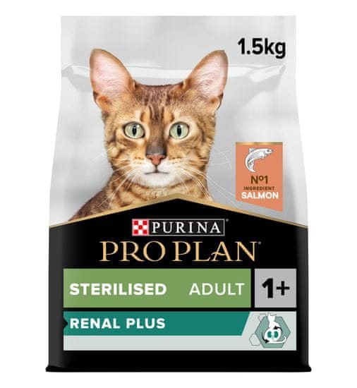 Purina Pro Plan CAT STERILISED RENAL PLUS, lazac, 1,5 kg