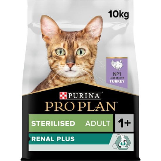 Purina Pro Plan CAT STERILISED RENAL PLUS, csirke, 10 kg