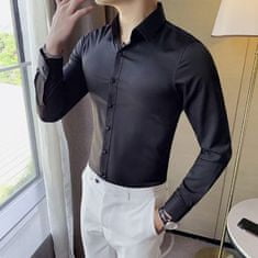 Vasalásmentes férfi ing, elegáns ing slim fit kivitelben, fehér ing S/M méretben, hétköznapi, vagy alkalmi viseletre | BRILLSHIRT