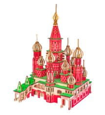 Woodcraft Fa 3D puzzle Szent Bazil templom a Boldogságos színes