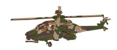 Woodcraft fa 3D puzzle Apache harci helikopter
