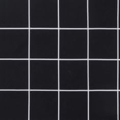 Vidaxl fekete kockás szövet kerti padpárna 110 x 50 x 7 cm 361824