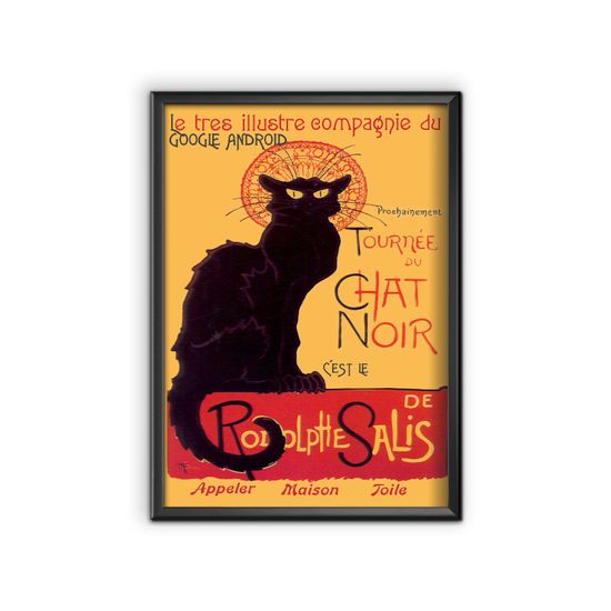 Vintage Posteria Poszter Rodolphe Salis Le chat noir A1 - 59,4x84,1 cm